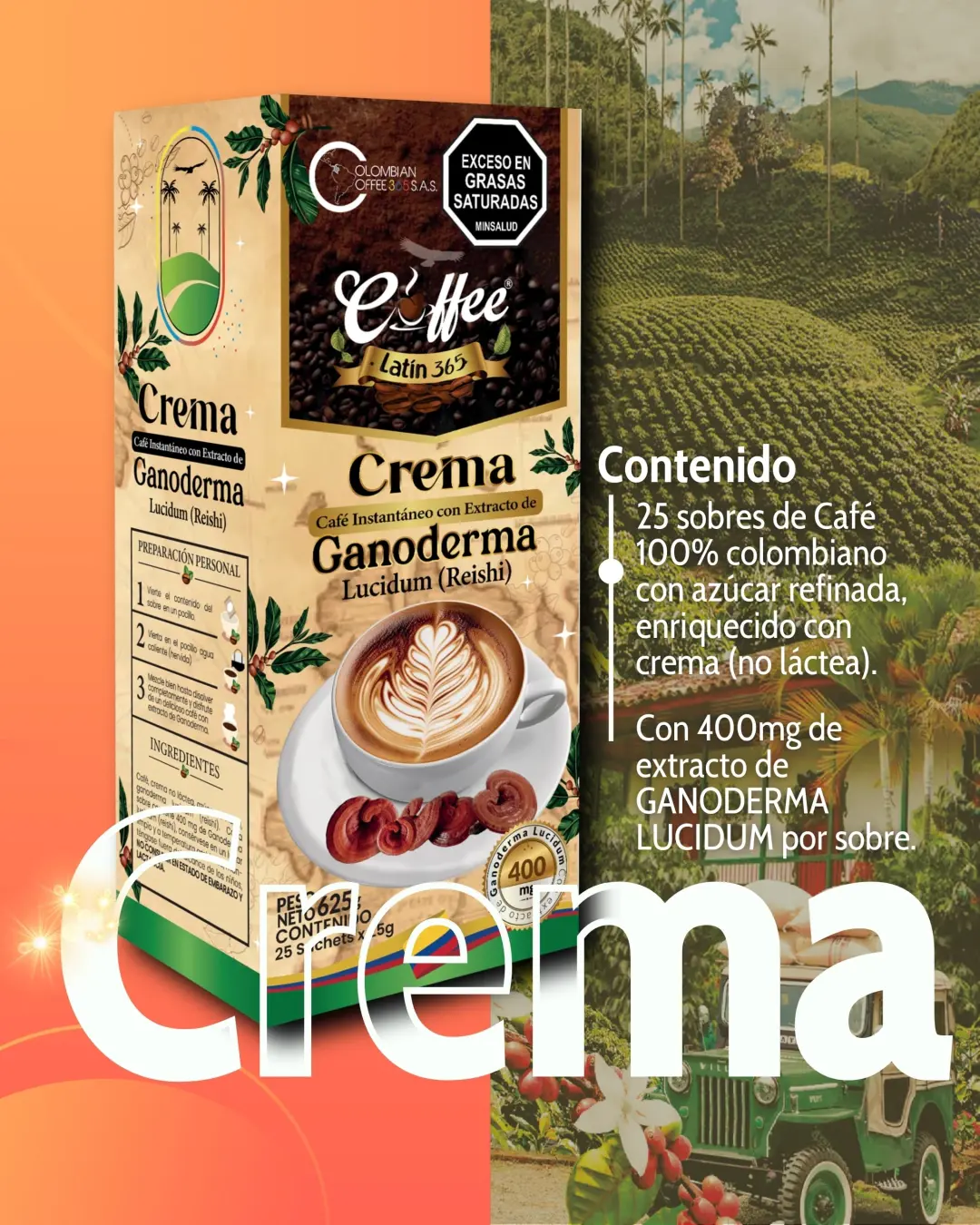 COFFEE CREMA CON GANODERMA